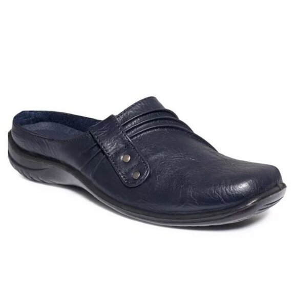Easy Street Holly Navy Comfort Mules Clogs Size 7W Lightweight NEW No Box - Picture 1 of 8
